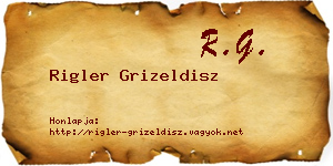 Rigler Grizeldisz névjegykártya